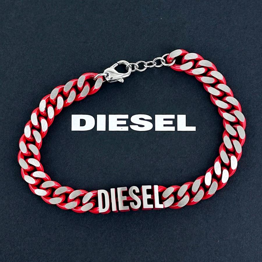 現行美品　DIESEL ディーゼル チェーンブレスレット 男女兼用 DIESEL（ディーゼル） チェーンブレスレット メンズ レディース ペア