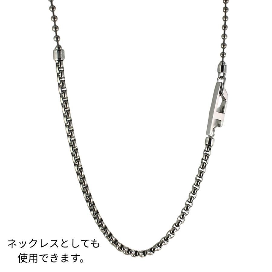 DIESEL ✰︎チェーンネックレス シルバー DIESEL（ディーゼル） ブレスレット ネックレス 2WAY メンズ
