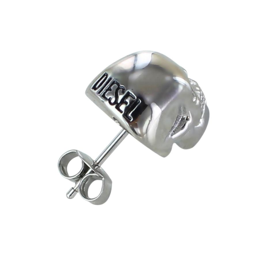 ディーゼル DIESEL ピアス スカルモチーフ 片耳 片耳ピアス ドクロ シルバー ギフト 爆買 成人 卒業 入学