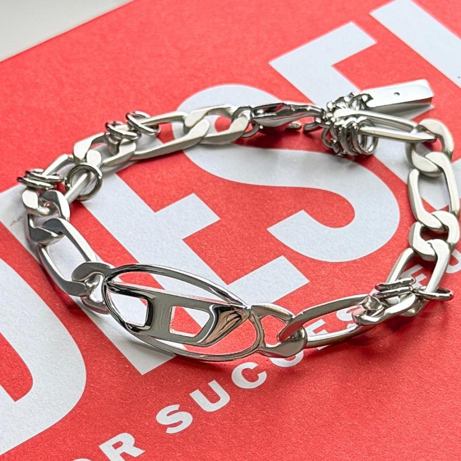 DIESEL（ディーゼル） ブレスレット シルバー チェーンブレスレット 