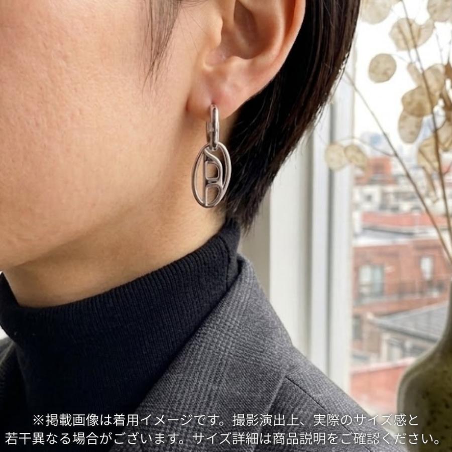 ディーゼル ペアピアス メンズ レディース 片耳用 2個セット シルバー ステンレス フープピアス Y2K 爆買 成人 卒業 入学の画像