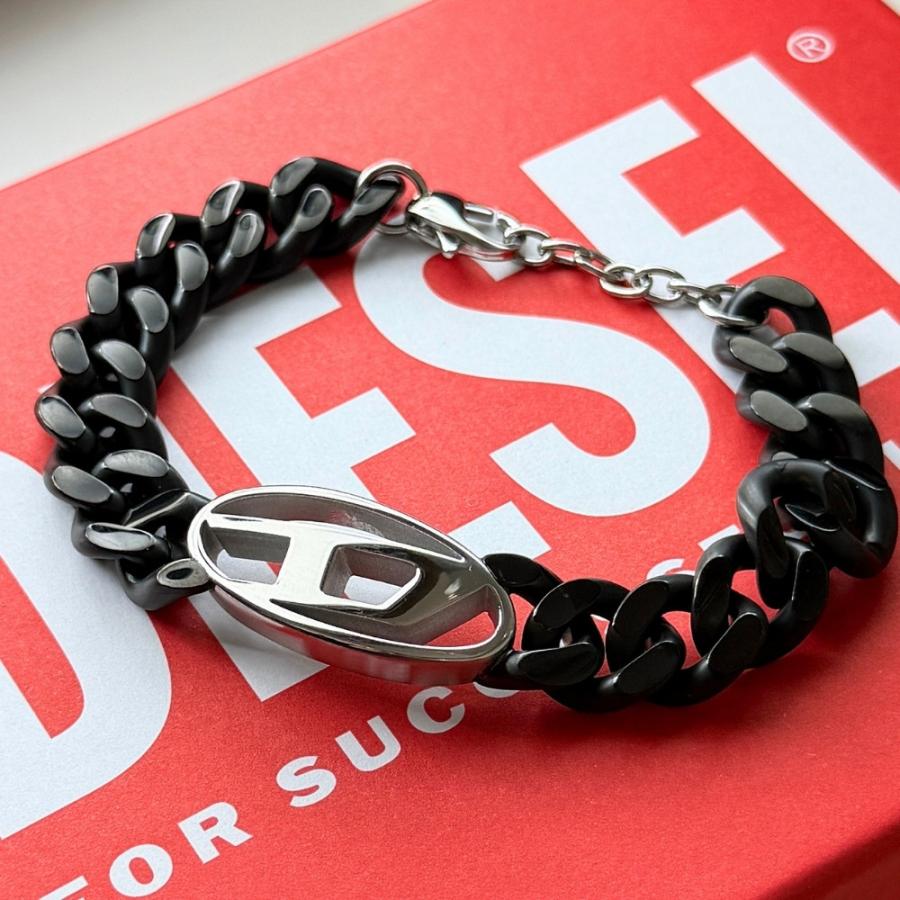 DIESEL ブレスレット ブラック メンズ 未使用品 DIESEL（ディーゼル） ブレスレット メンズ レディース チェーン 太め