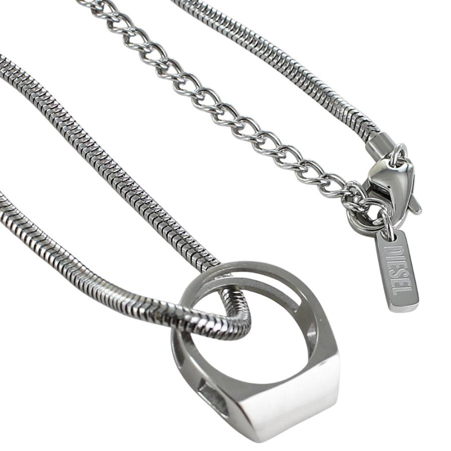 DIESEL（ディーゼル） ネックレス チェーン リング シルバー