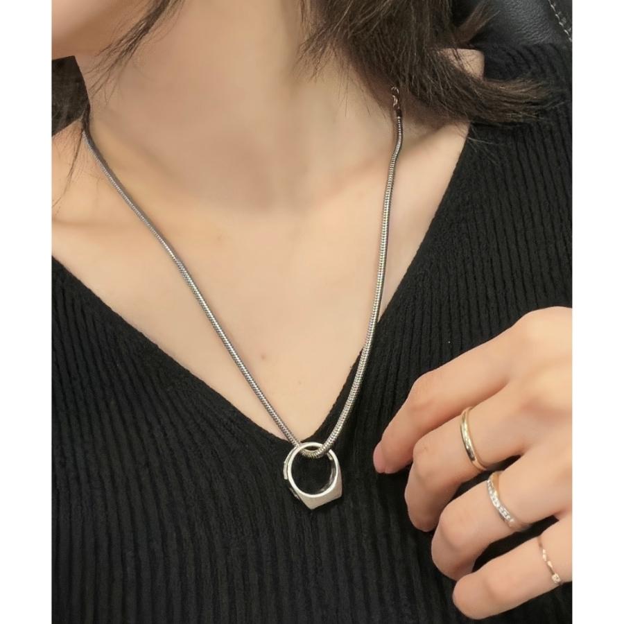 あ*様 DIESEL リングネックレス　シルバー DIESEL（ディーゼル） ネックレス チェーン リング シルバー