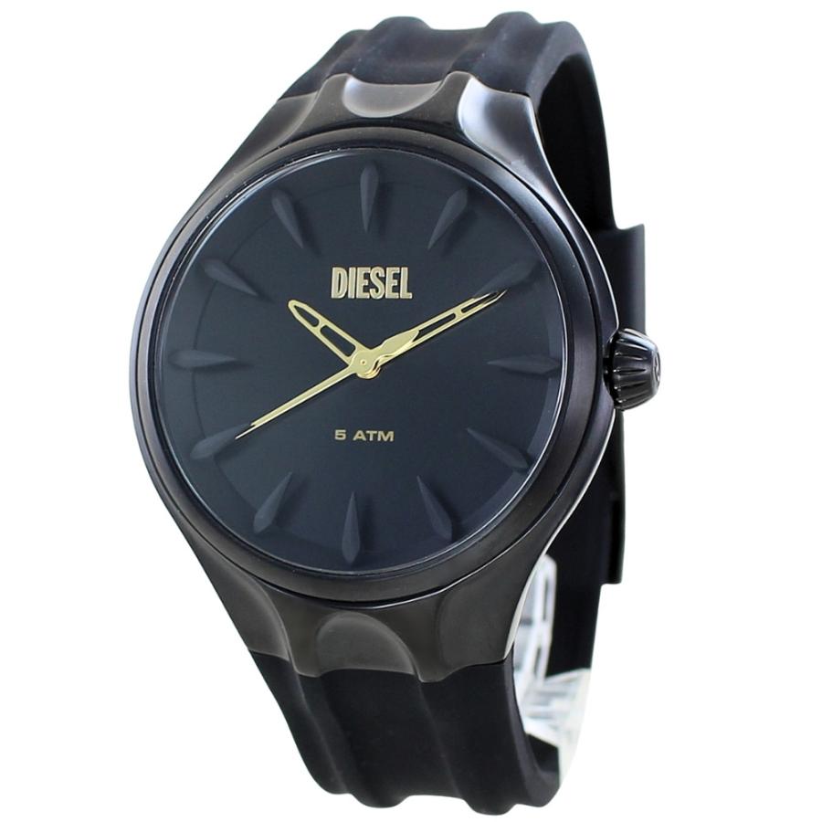 【希少　蓄光】DIESEL DZ1387 スクエア 光るラバーベルト　稼働 DIESEL（ディーゼル） 腕時計 メンズ ブラック シリコン ラバーベルト