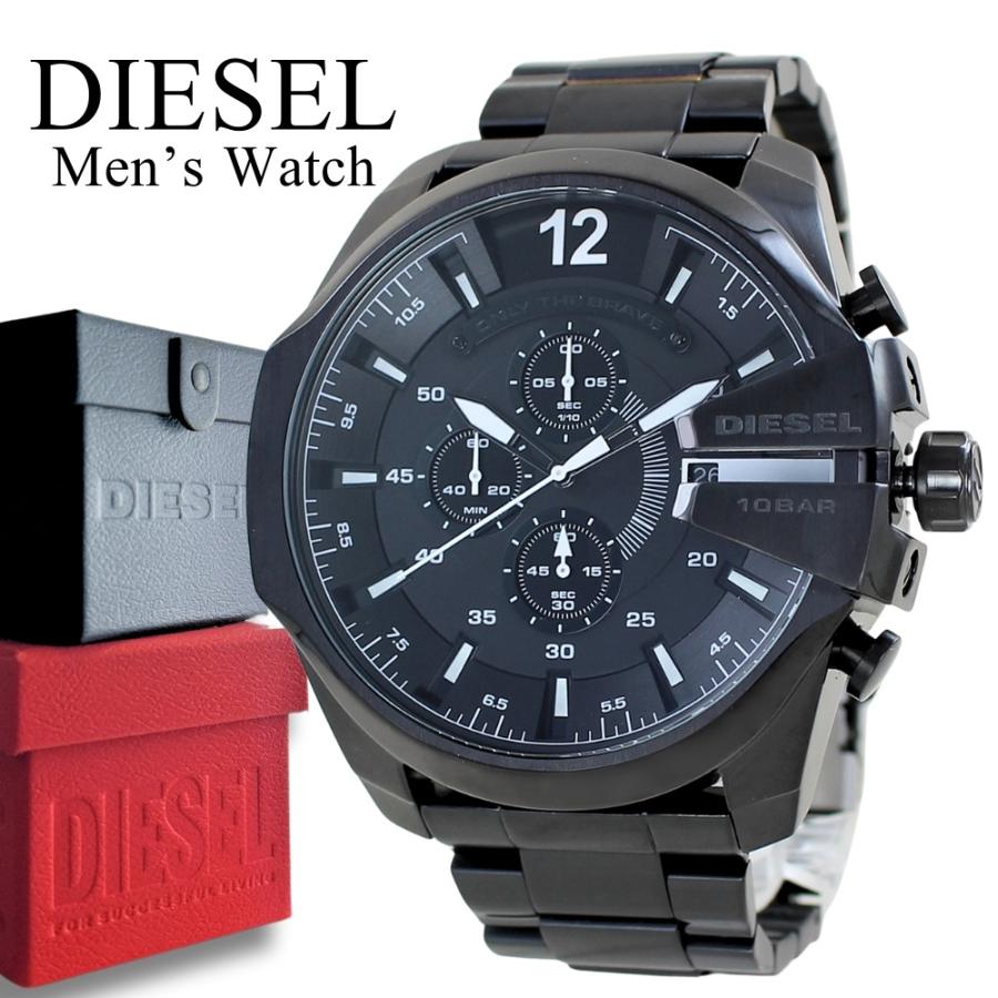 DIESEL メガチーフ DZ4283 メンズ クォーツ腕時計 ディーゼル 腕時計 メガチーフ DZ4283 ブラック×ブラック