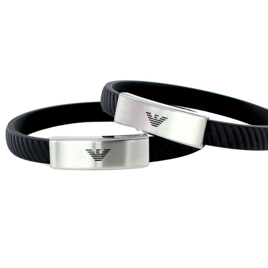 美品✨エンポリオアルマーニ アシンメトリードレス ベルベット×ブークレ 40 EMPORIO ARMANI ペアブレスレット 大人 ブランド シンプル エンポリオ