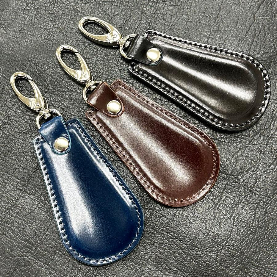本革 靴べら 携帯 おしゃれ 日本製 シューホーン フック付