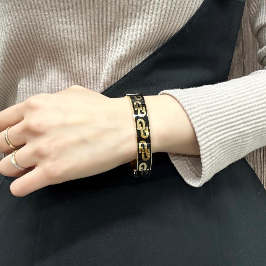 FURLA フルラ VENERE BRACELETS ブラック バングル FURLA（フルラ） ブレスレット バングル レディース ブラック ゴールド