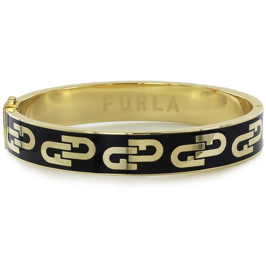 FURLA（フルラ） ブレスレット バングル レディース ブラック ゴールド