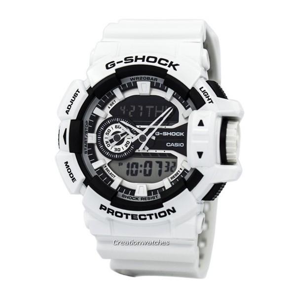 国内外の人気！ カシオ Gショック 2022 父の日 母の日 記念日 腕時計 GA-400-7A ホワイト 白 アナデジ ハイパーカラーズ メンズ 腕時計
