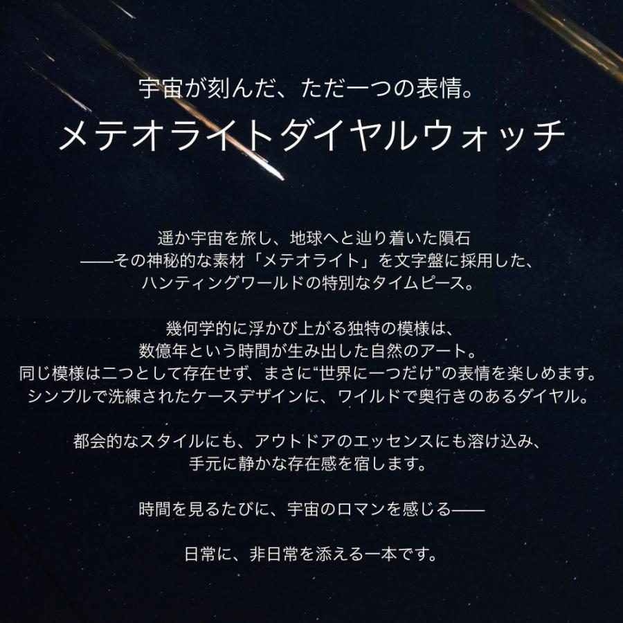 ハンティングワールド ペアウォッチ カップル 夫婦 プレゼント 腕時計 メテオライト 隕石 爆買 成人 卒業 入学の画像
