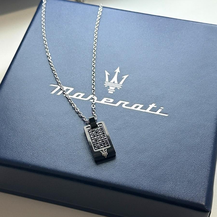 正規品 ショッパー付き マセラティ ネックレス ステンレス メンズ レディース ギフト 爆買 成人 卒業 入学_1