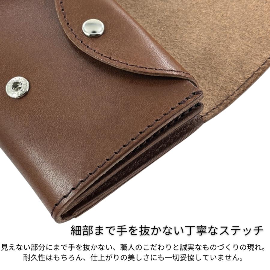 日本製 栃木レザー 小さい財布 本革 二つ折り ミニ財布 無地 ロゴなし