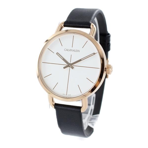 カルバンクライン レディース ボーイズサイズ 白文字板 ブラック レザー K7B236C6v腕時計 クリスマス プレゼント バレンタイン