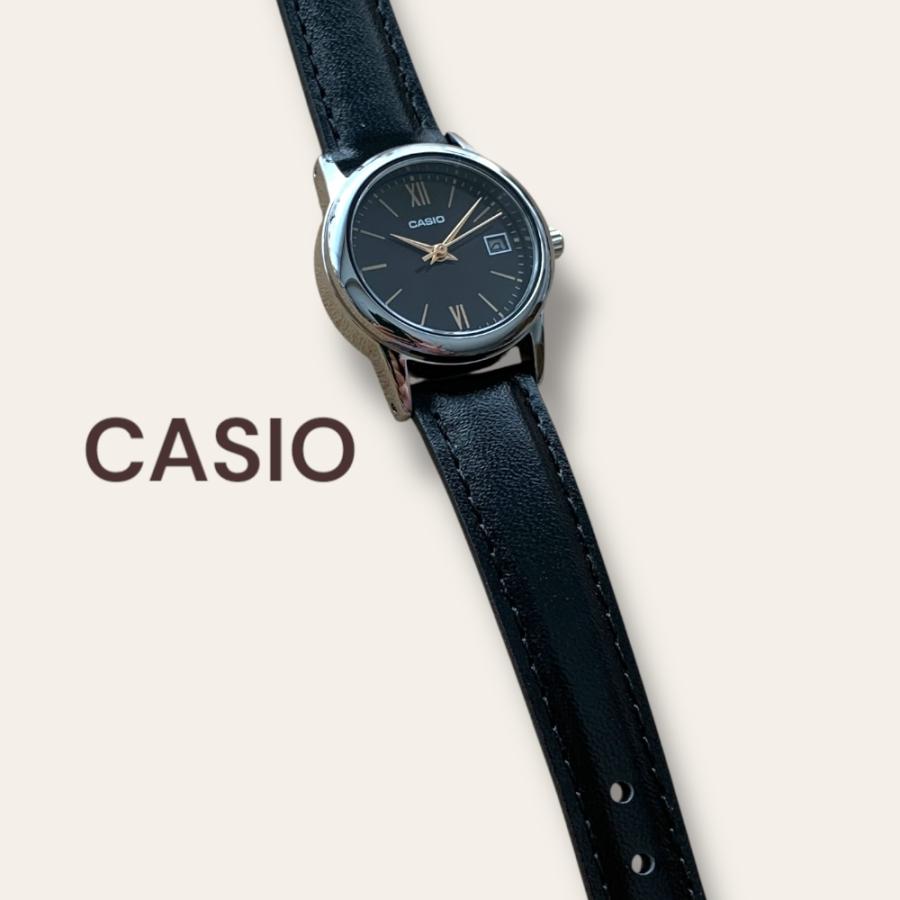 CASIO（カシオ） 腕時計 レディース 収納ケース付き チプカシ 革ベルト