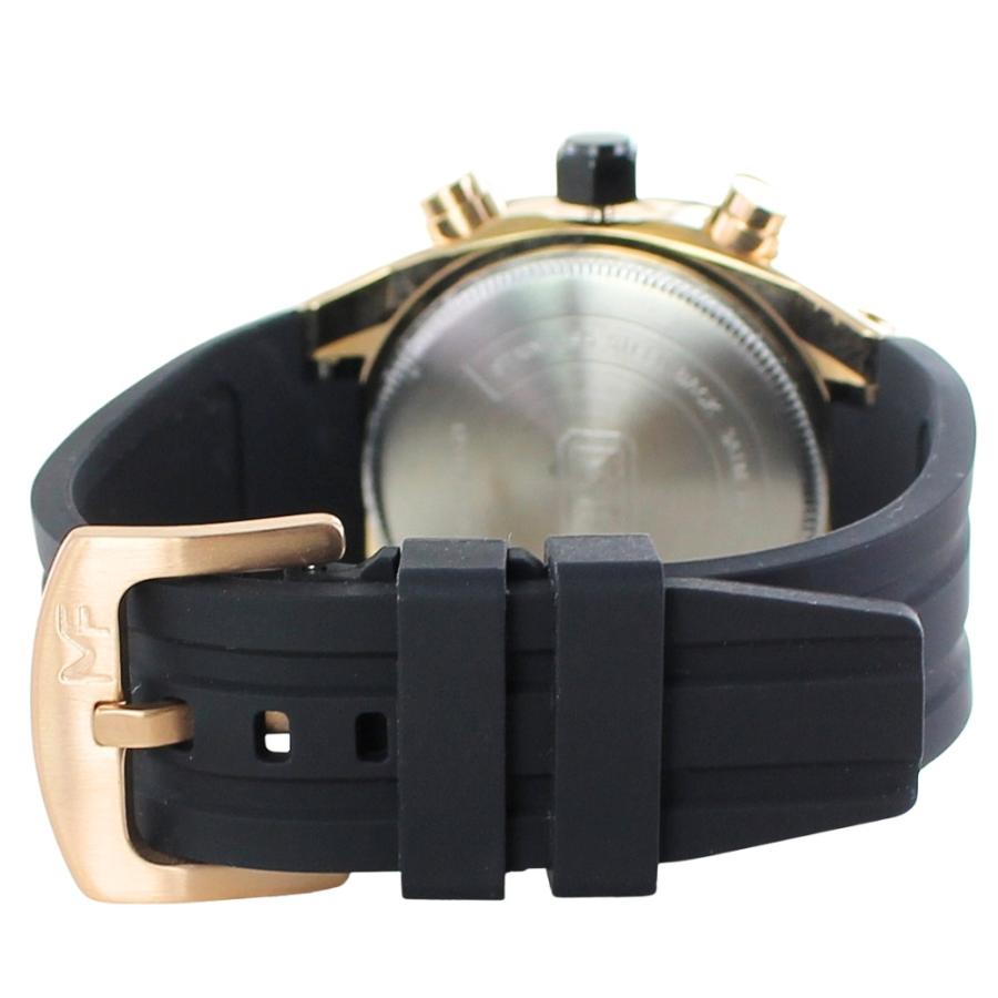 正規品 MINI FOCUS メンズ腕時計 八角形 クロノグラフ ラバー ブラック