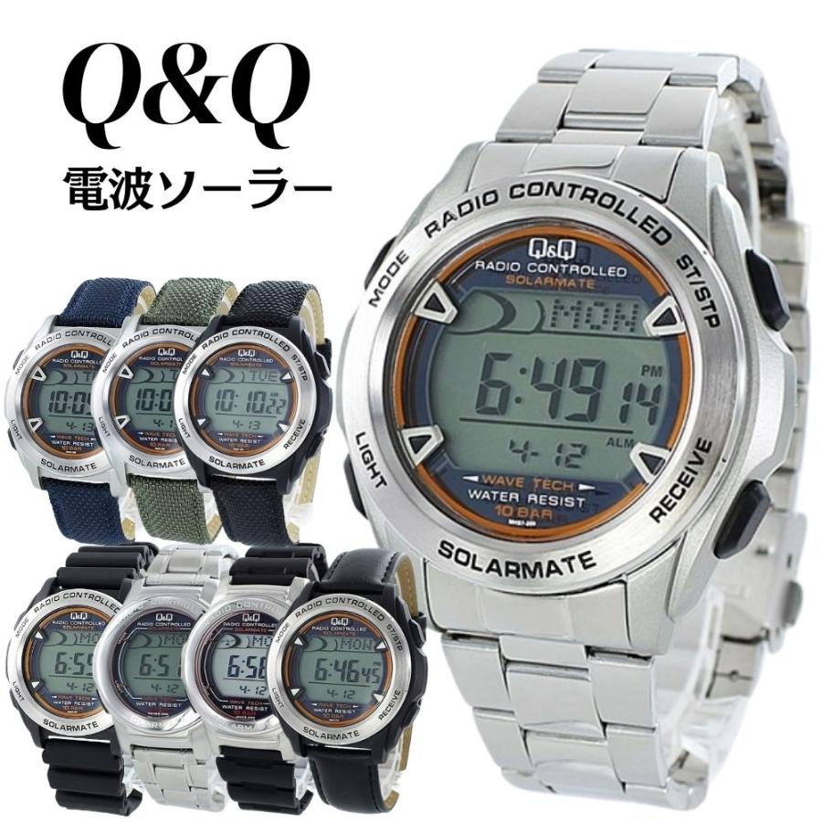 Q&Q 電波ソーラー腕時計 シチズン メンズ レディース 防水 Q&Q 電波ソーラー腕時計 シチズン メンズ レディース 防水