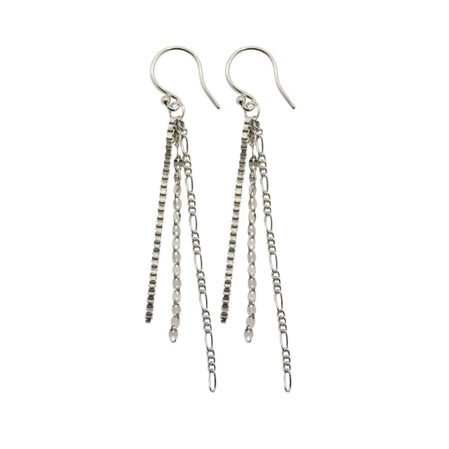 モンポット 大人 ロングピアス チェーンピアス おしゃれ 女性 モンポット 大人 ロングピアス レディース シンプル シルバー925