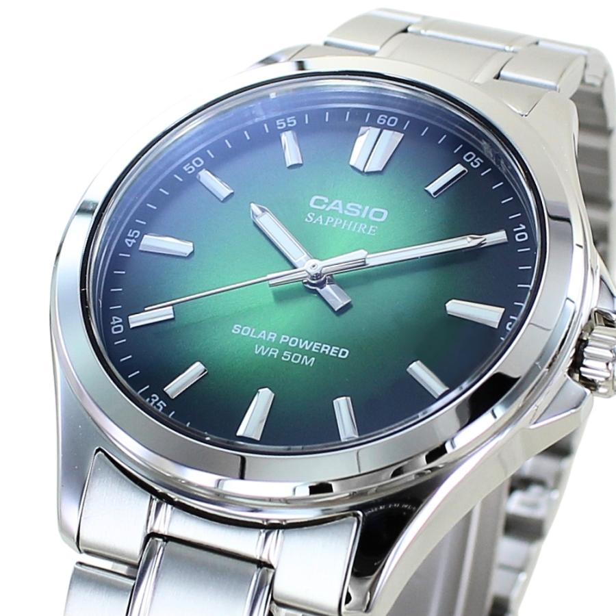 CASIO（カシオ） 箱なし 腕時計 メンズ ソーラー グリーン シルバー