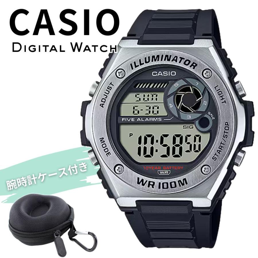 CASIO（カシオ） 腕時計 メンズ ブラック シルバー デジタル 海外