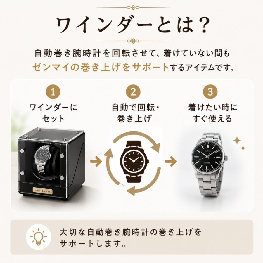 ウォッチワインダー ワインディングマシン 自動巻き 腕時計 ブラウン