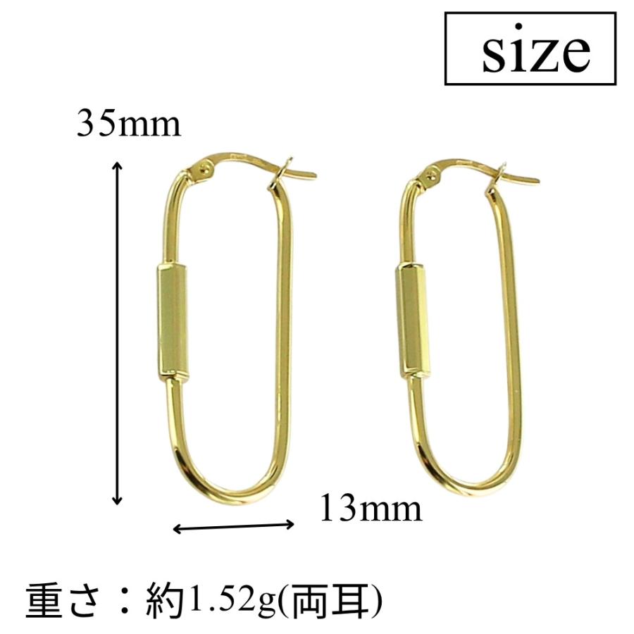 正規品 ウノアエレ ショッパー付き フープピアス K18 レディース 両耳 カラビナピアス 女性 爆買 成人 卒業 入学の画像