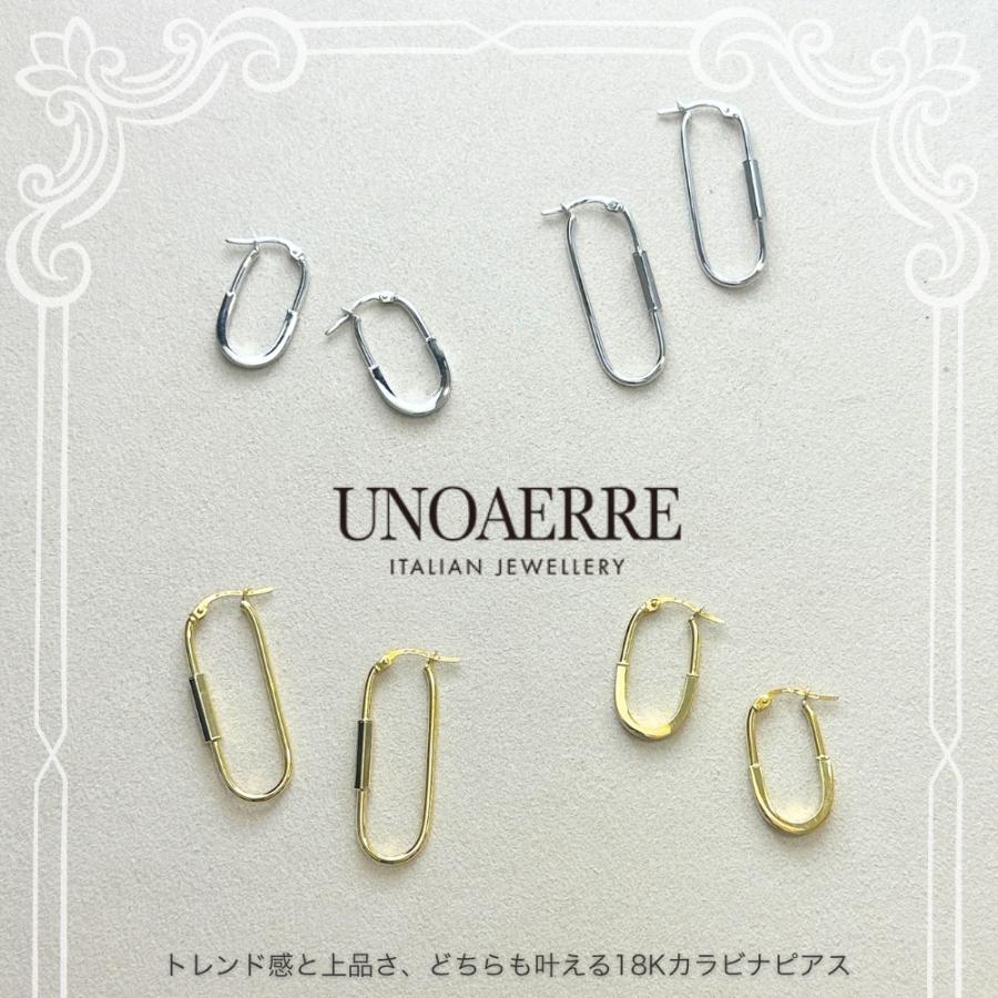 UNOAERRE（ウノアエレ） 正規品 ショッパー付き フープピアス K18