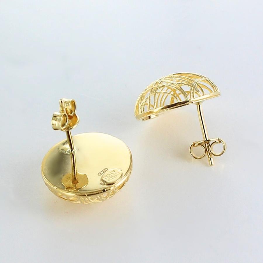 正規品 UNOAERRE ウノアエレ ショッパー付き ピアス K18 レディース ドーム スタッドピアス 爆買 成人 卒業 入学の画像