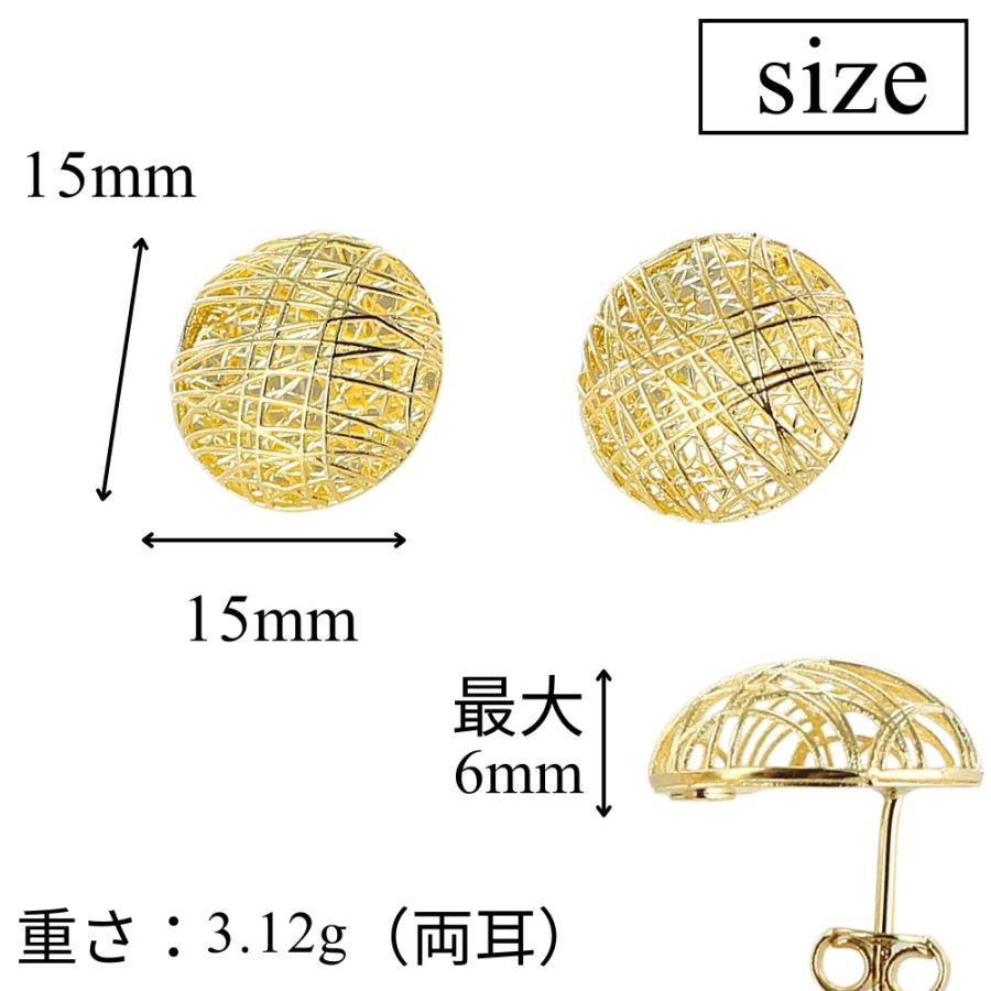 正規品 UNOAERRE ウノアエレ ショッパー付き ピアス K18 レディース ドーム スタッドピアス 爆買 成人 卒業 入学の画像