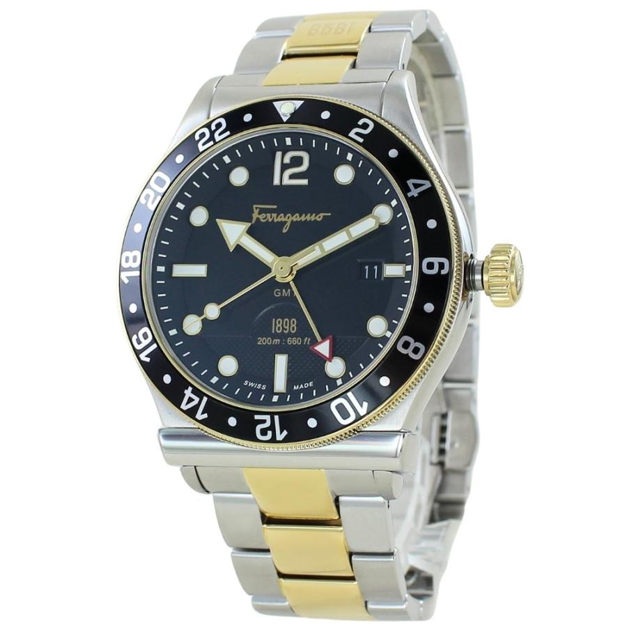 サルヴァトーレ フェラガモ 腕時計 手表 メンズ シンプル GMT 海外 出張 誕生日 男性 爆買 成人 卒業 入学の画像
