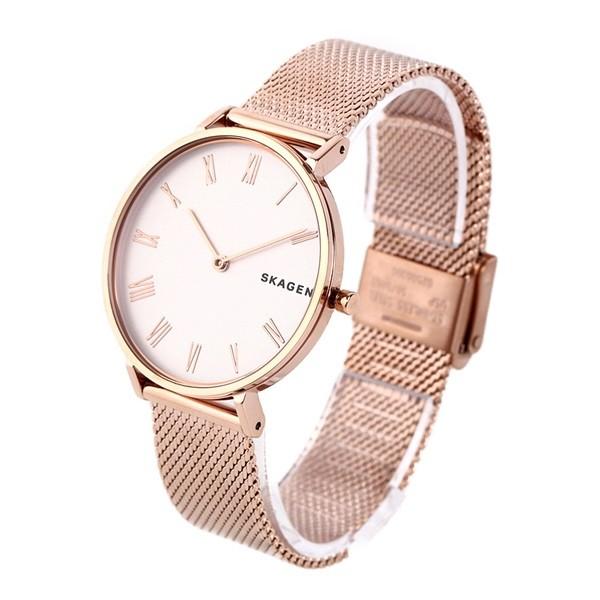 スカーゲン レディース ハルド シルバー文字盤 ローズゴールド メッシュ ステンレス SKW2714 腕時計 クリスマス プレゼント バレンタイン
