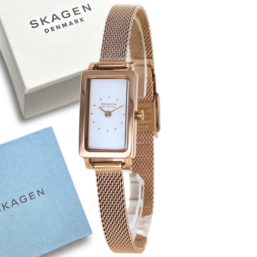 スカーゲン ハーゲン 腕時計 SKAGEN HAGEN ホワイトローズゴールド SKAGEN スカーゲン 四角い 腕時計 レディース ブランド ローズ