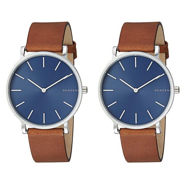 プレゼント対象商品 ペアbox付き スカーゲン ペアウォッチ 同じサイズ 2本セット シェア Hagen ハーゲン シルバー ブルー ブラウン レザー Skw6446skw6446 あすつく 腕時計 待望の再販 Www Skylanceronline Com