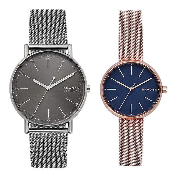 北欧 ペア ウォッチ 夫婦 カップル 両親 誕生日 仕事用 フォーマル 腕時計 スカーゲン メッシュ クリスマス プレゼント
