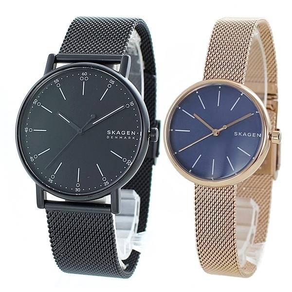 ペアギフト ペアウォッチ 腕時計 スカーゲン プレゼント オシャレ 妻 夫 カップル ステンレス ブラック ローズゴールド 記念日 母の日 父の日 22 通販でクリスマス
