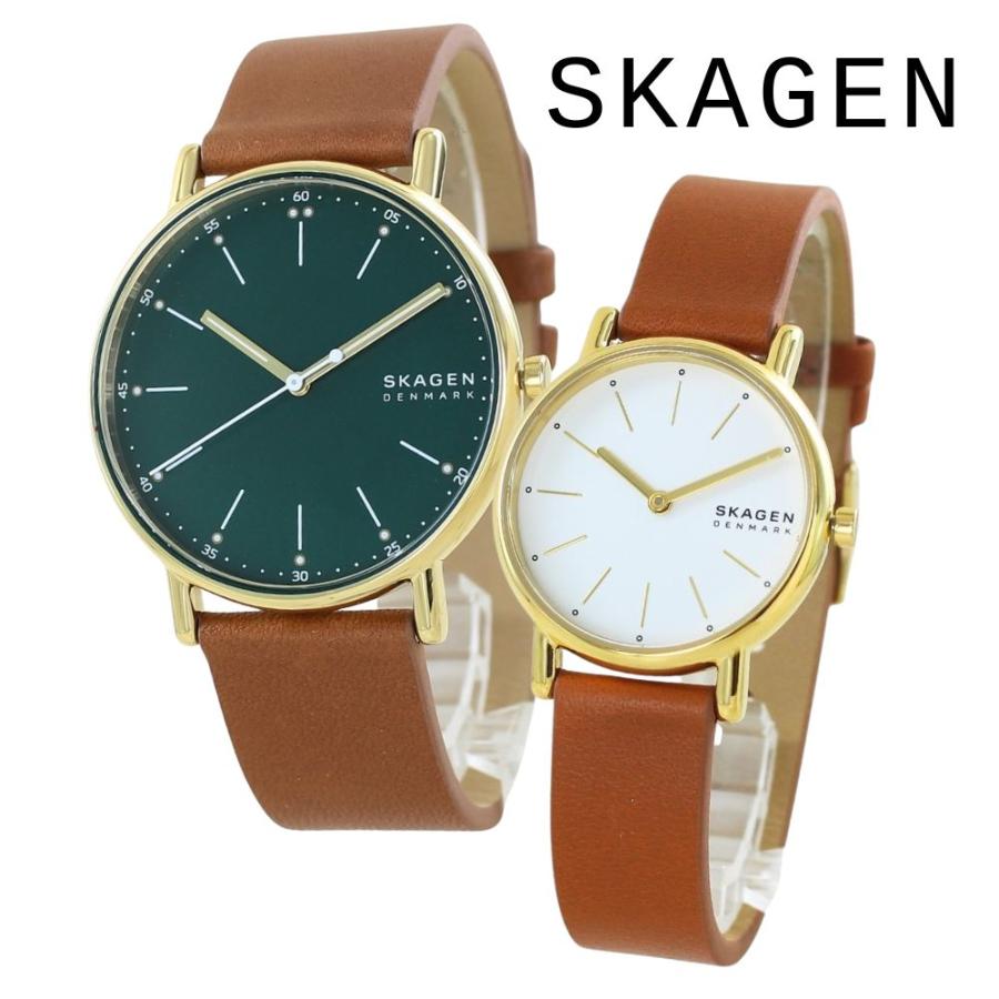 SKAGEN（スカーゲン） ペアウォッチ 腕時計 シンプル 革ベルト メンズ 