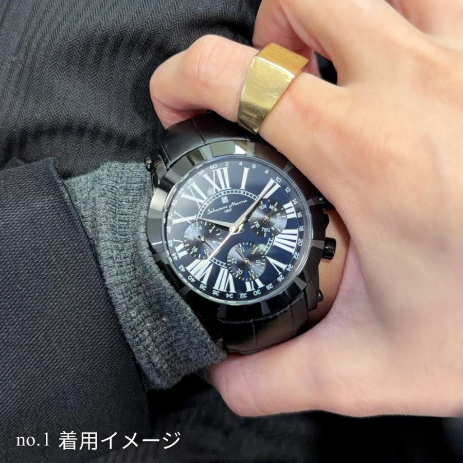 ラッピング済 ギフトセット サルバトーレマーラ 腕時計 ショッパー付き メンズ 革ベルト 爆買 成人 卒業 入学の画像