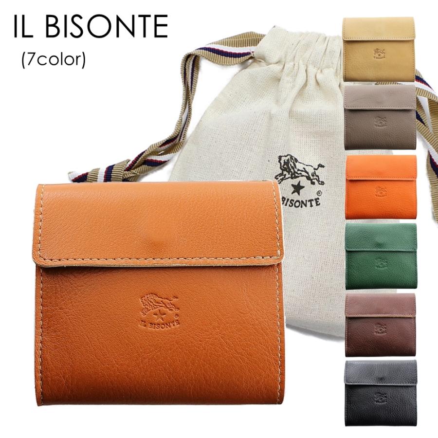 IL BISONTE 本革 三つ折り財布 IL BISONTE イルビゾンテ 三つ折り財布 財布 本革 レザー ミニ