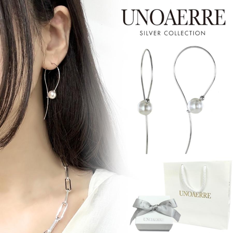 UNOAERRE（ウノアエレ） 正規品 ショッパー付き パール ピアス 