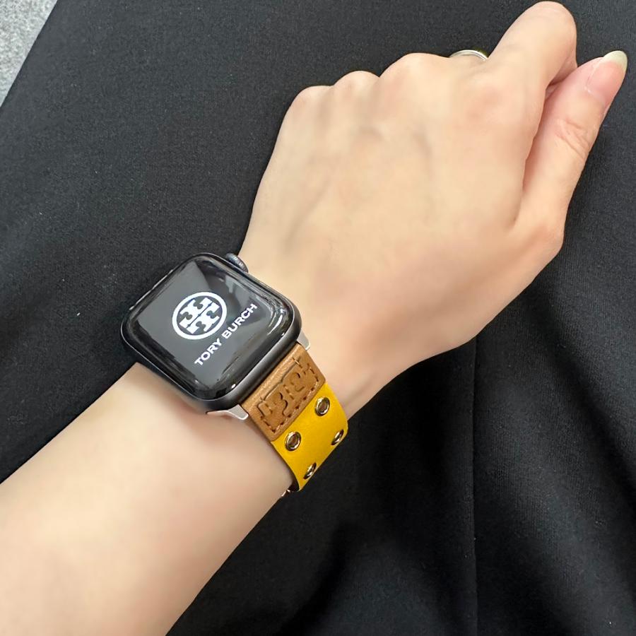 トリーバーチ アップルウォッチ バンド 革 ブランド 38 40 41mm 