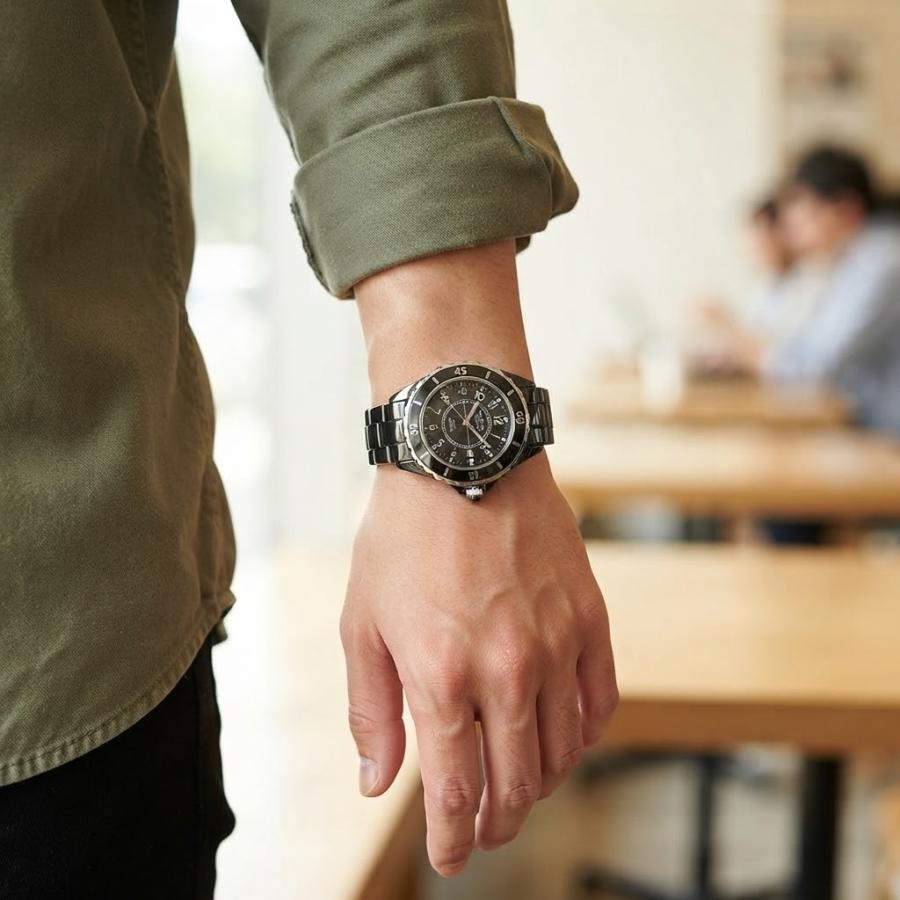 TECHNOS（テクノス） 正規品 腕時計 メンズ レディース ブラック 黒