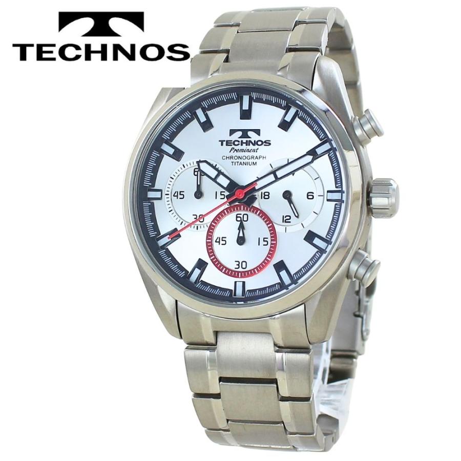 TECHNOS（テクノス） 正規品 腕時計 メンズ ホワイト シルバー チタン