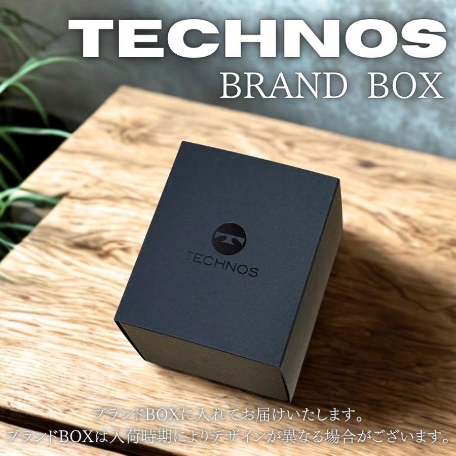 TECHNOS（テクノス） 正規品 腕時計 メンズ ブラック シルバー クロノ