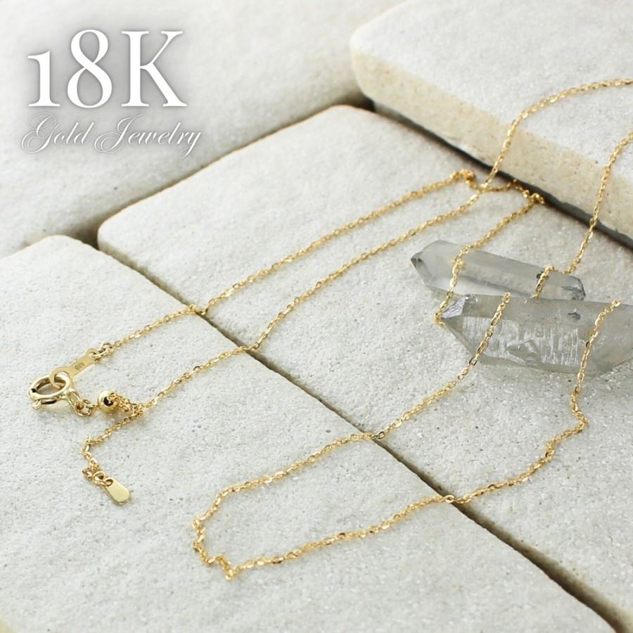 18金 チェーンネックレス K18 レディース ネックレス チェーン だけ 18K 45cm 細い シンプル 女性 母 妻 誕生日 爆買 成人 卒業 入学 |  | 01