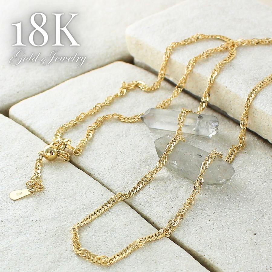 18金 チェーンネックレス K18 レディース ネックレス チェーン だけ 18K 45cm 上品 普段使い 女性 母 妻 誕生日 爆買 成人 卒業 入学 |  | 01
