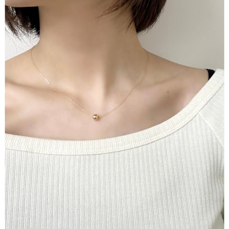 K18 18金 ネックレス ゴールド ボール レディース チェーンネックレス 華奢 軽量 ギフト 爆買 成人 卒業 入学 |  | 06