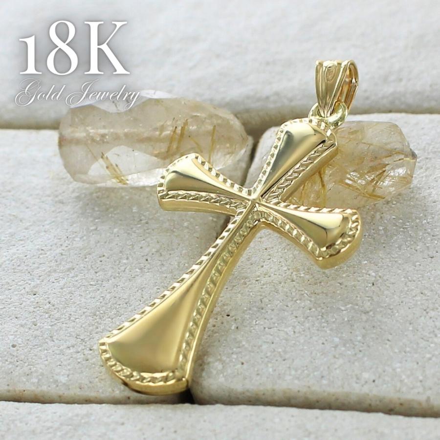 18金 ペンダントトップ ネックレス トップのみ チャーム K18 18K クロス メンズ レディース ゴールド 爆買 成人 卒業 入学 | 