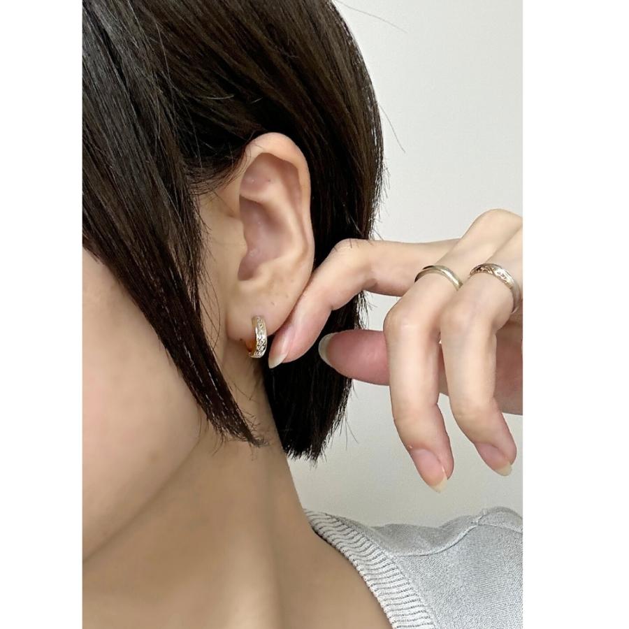 片耳ピアス K18 ピアス フープ レディース フープピアス ゴールド
