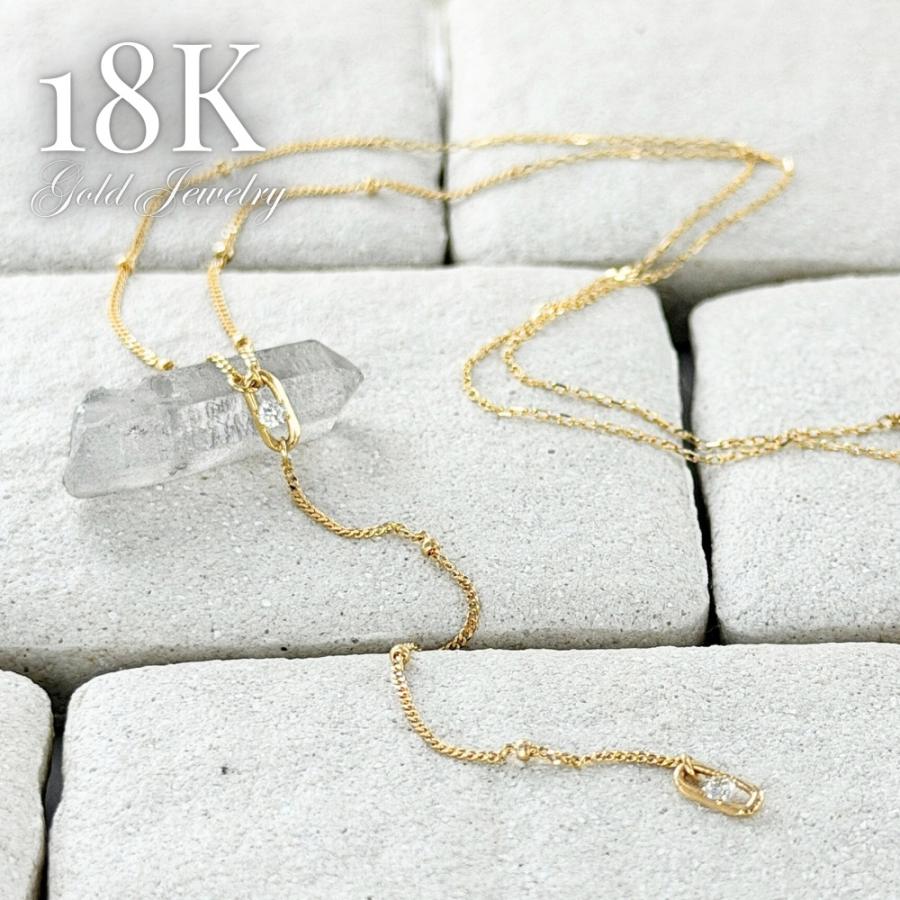 K18 ダイヤモンド ネックレス 0.06ct ゴールド 18金 Ｙ字 チェーン 誕生日 ギフト 爆買 成人 卒業 入学 |  | 01
